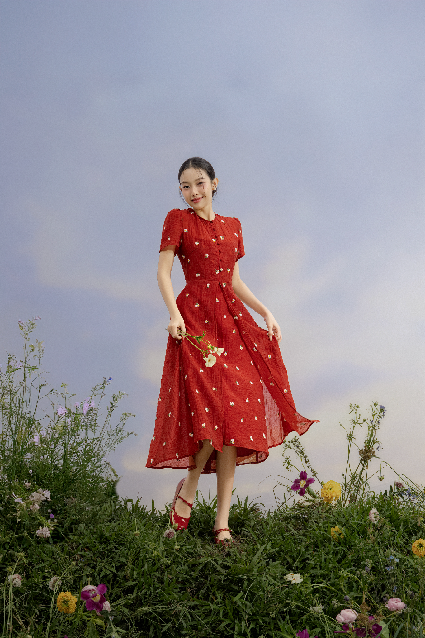 Laylin Fleur Dress in Orange