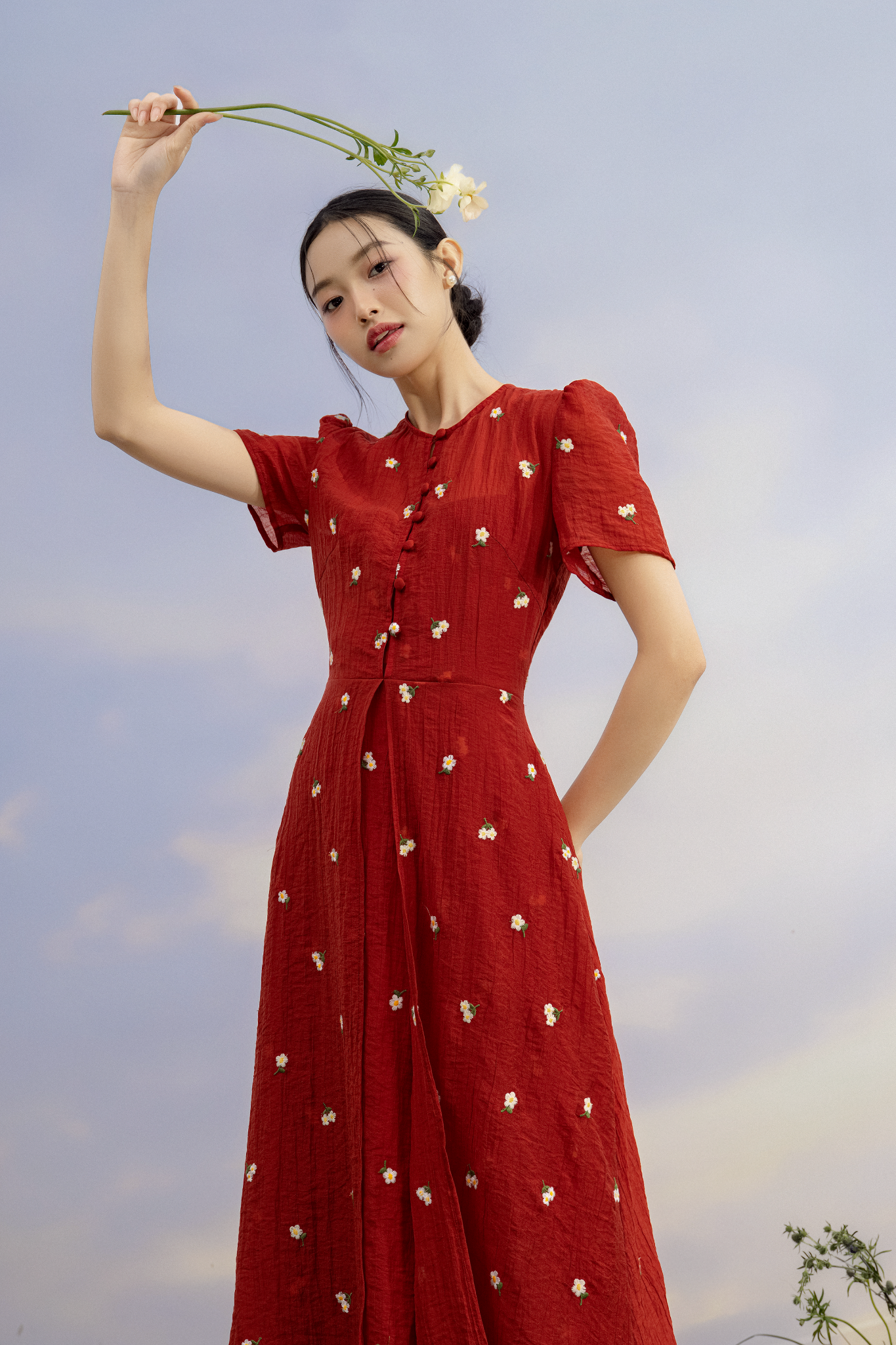 Laylin Fleur Dress in Orange