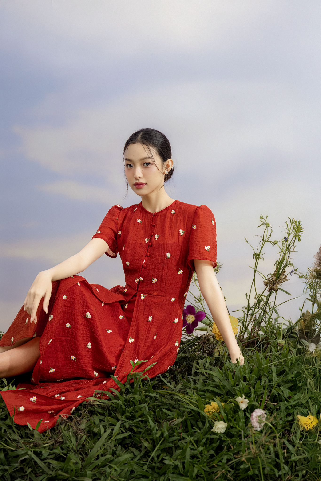 Laylin Fleur Dress in Orange