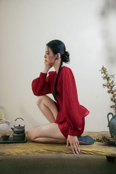 Áo Milumia Shirt in Red