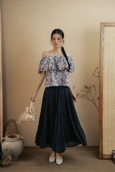  Áo Hansel Floral Top in Blue 
