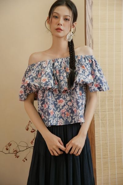  Áo Hansel Floral Top in Blue 