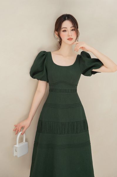  Olive Midi Dress 