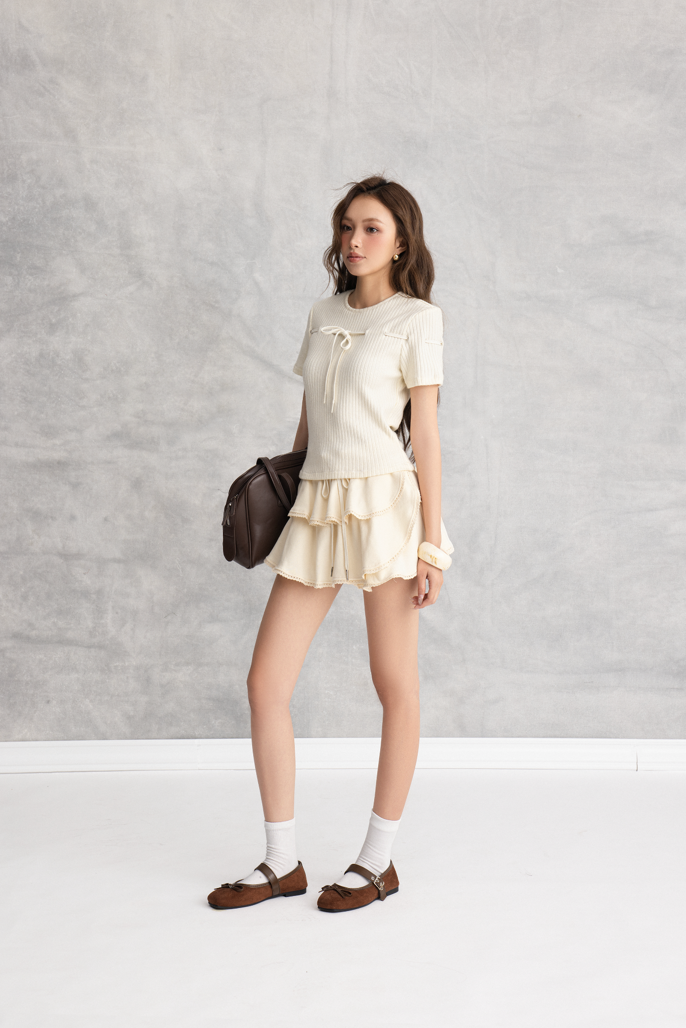 Chân váy Dimpy Skirt in Cream