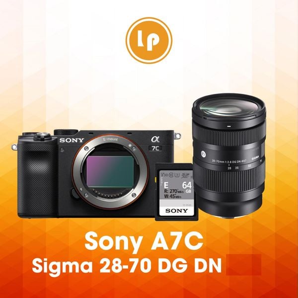 Máy Ảnh Sony A7C + Sigma 28-70 F2.8 DG DN (New)