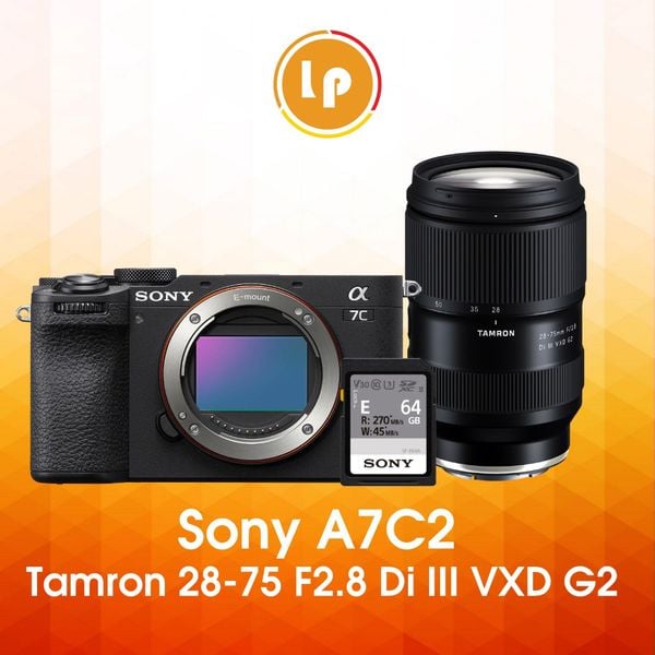 Máy Ảnh Sony A7C2 + Tamron 28-75 F2.8 G2 (Chính hãng)
