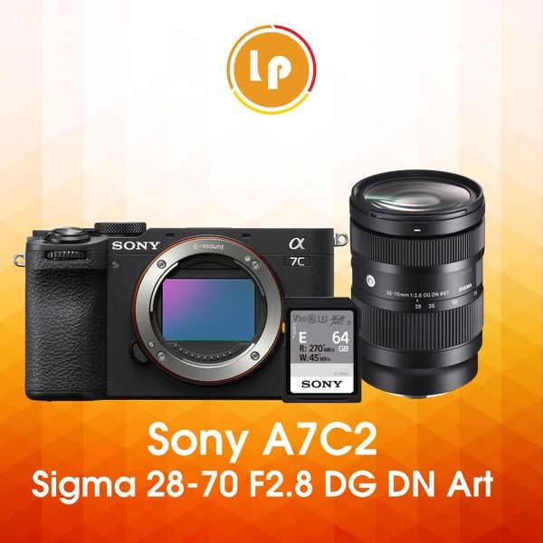 Máy Ảnh Sony A7C2 + Sigma 28-70 F2.8 DG DN (New)