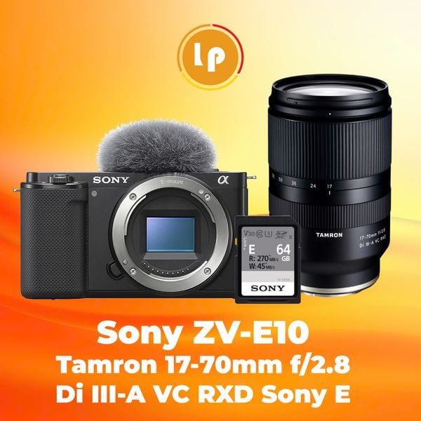 Máy ảnh Sony ZV-E10 + Tamron 17-70 F2.8 chính hãng (New)
