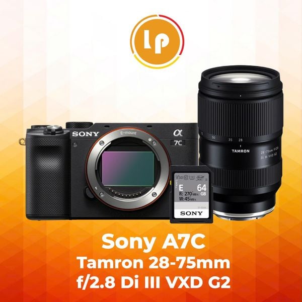 Máy Ảnh Sony A7C + Tamron 28-75 F2.8 G2 (Chính hãng)