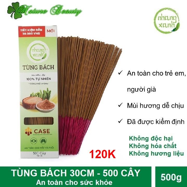 Nhang Tùng Bách Cao Cấp, Nhang Sạch Nhang Xanh không hoá chất an toàn cho sức khỏe