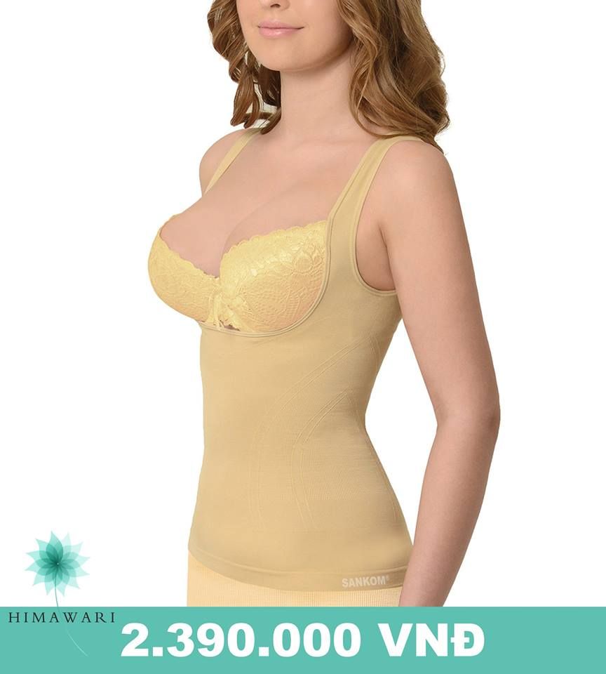 áo gen định hình Sankom Thụy Sỹ màu nude