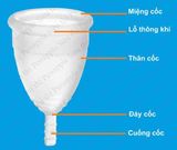 Cốc nguyệt san silicon y tế Aneer dùng thay thế băng vệ sinh