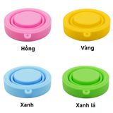 Cốc tiệt trùng cho cốc nguyệt san Aneer xếp gọn bằng silicon có nắp đậy dùng được trong lò viba microwave