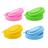 Cốc tiệt trùng cho cốc nguyệt san Aneer xếp gọn bằng silicon có nắp đậy dùng được trong lò viba microwave