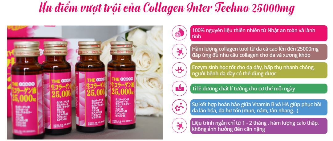 Ưu điểm của collagen Inter Techno Nhật