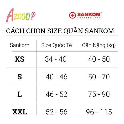 chọn size quần định hình Sankom