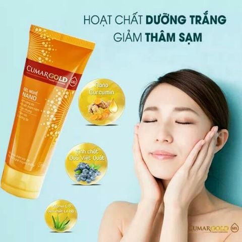 Cumargold Gel - làm mờ thâm nám, dưỡng sáng da và chống lão hóa da