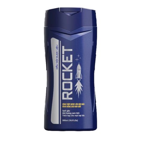 Dầu gội dành cho nam từ dược liệu Rocket 300ml trị gàu, ngứa, khô tóc