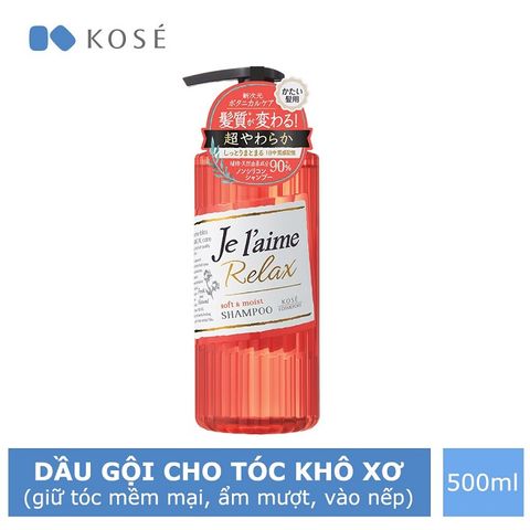 Dầu Gội Dành Cho Tóc Khô Xơ Kosé Cosmeport Je l'aime Relax Shampoo Soft & Moist 500ml