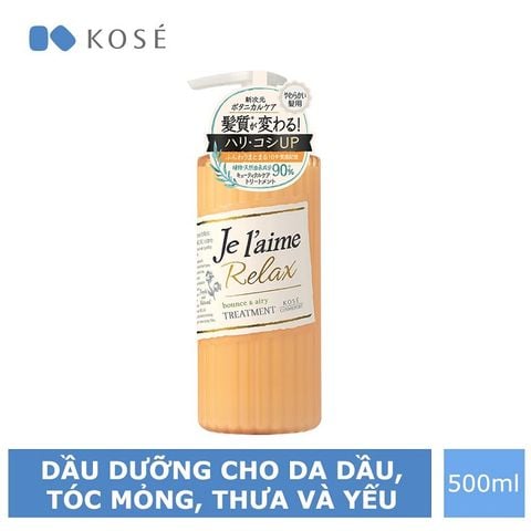Dầu Dưỡng Tóc Kosé Cosmeport Je l'aime Relax Treatment Bounce & Airy 500ml