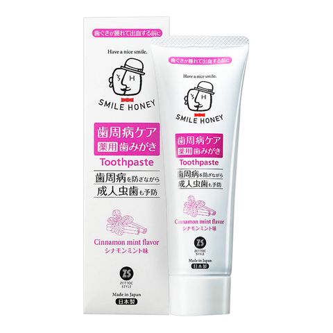 Kem đánh răng vị quế bạc hà Zettoc Smile Honey Cinnamon Mint Flavor 120g Nippon Zettoc