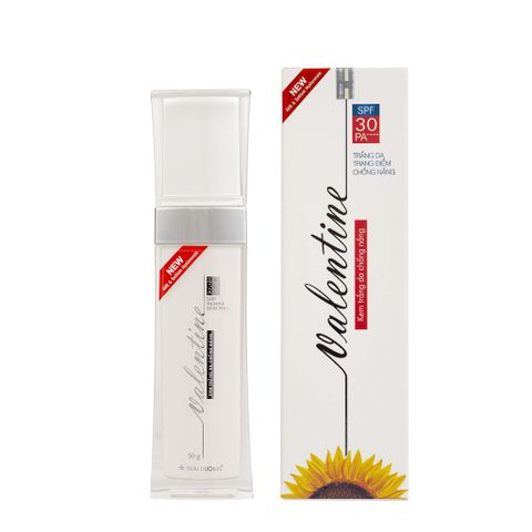 Kem dưỡng trắng da chống nắng trang điểm Valentine New SPF30 PA +++ 50g