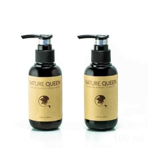 Nature Queen - Bộ dầu gội xả nuôi dưỡng tóc và ngăn ngừa rụng tóc từ thảo dược 100ml