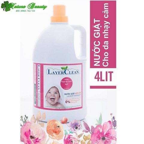 Nước giặt hữu cơ Layer Clean Hương poppy coach 4L