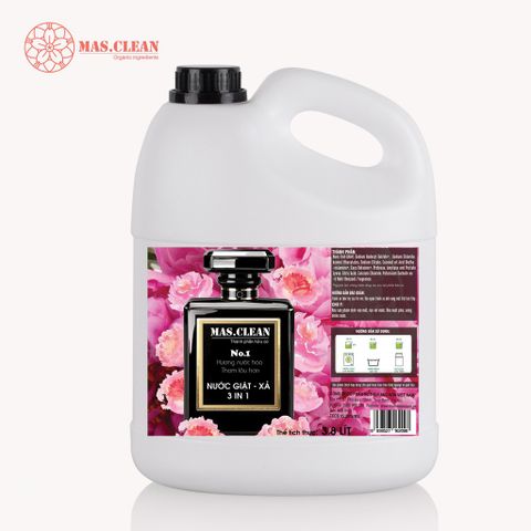 Nước giặt xả hữu cơ an toàn cho da nhạy cảm Mas Clean 3in1 3.8L