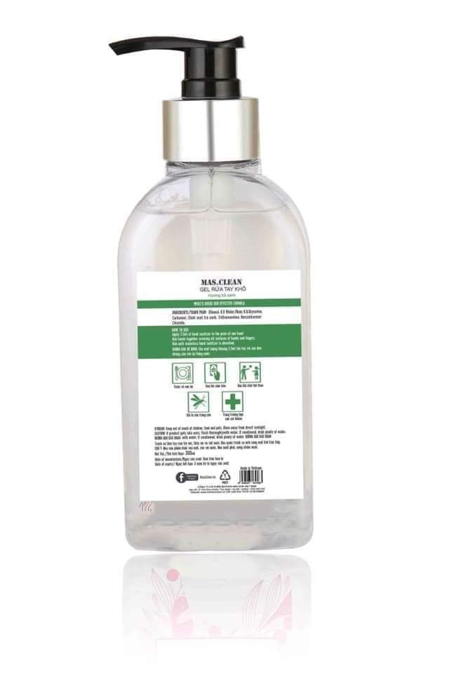 Nước rửa tay khô diệt khuẩn Mas Clean 300ml