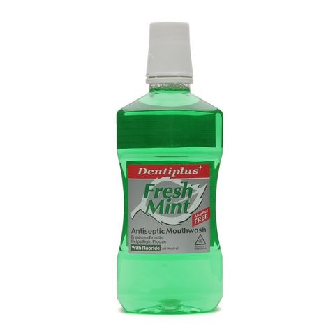 Nước súc miệng tinh chất bạc hà Dentiplus 500ml giúp tẩy sạch cao răng, ngăn ngừa sâu răng, bảo vệ răng, giữ hơi thở thơm tho