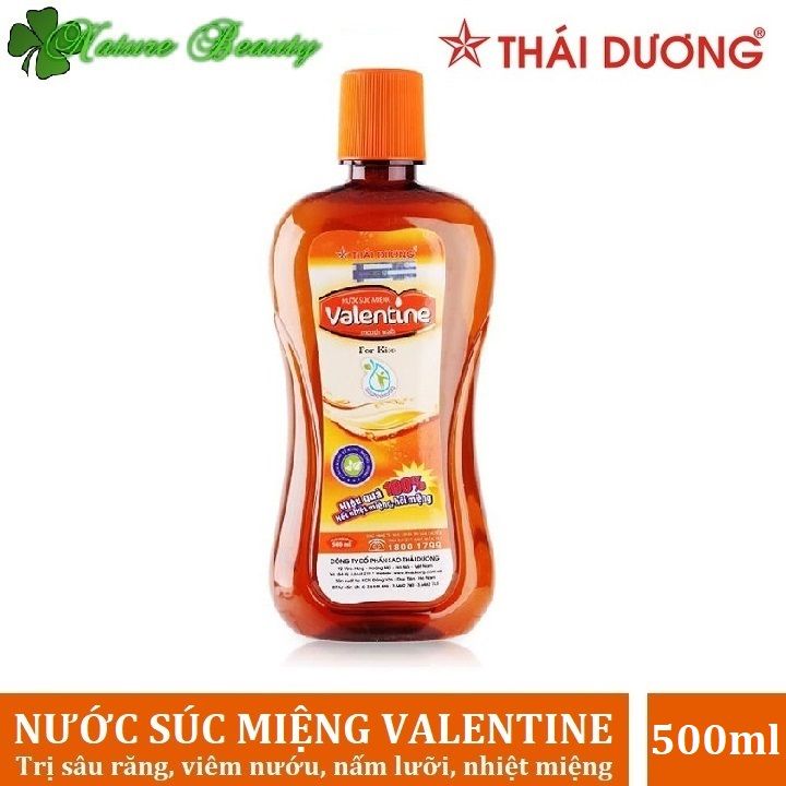 Nước súc miệng trị nhiệt miệng, hôi miệng Valentine Sao Thái Dương 500ml