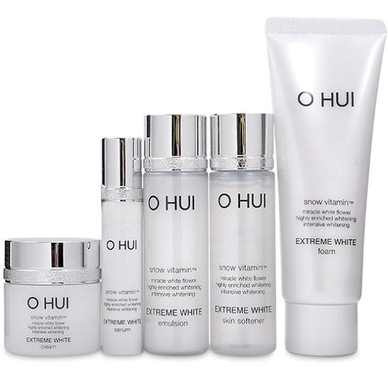 Bộ Sản Phẩm Dưỡng Trắng Da Ohui Extreme White Miniature Kit 5 món