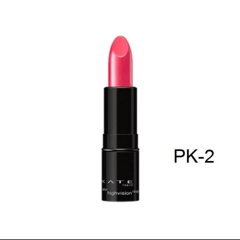 Son môi lì lâu trôi Kanebo Kate Color Highvision Rouge, son kem lì, màu hồng đào, PK-2