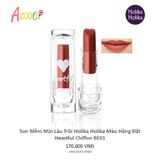 Son trái tim, son dưỡng ẩm mềm mịn lâu trôi Holika Holika Heartful CHIFFON