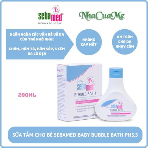 Sữa tắm bé Sebamed Baby Bubble Bath cân bằng pH5.5