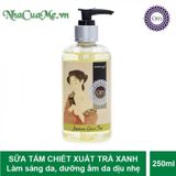 Sữa tắm làm sáng da, dưỡng ẩm da dịu nhẹ chiết xuất trà xanh Om Fountain