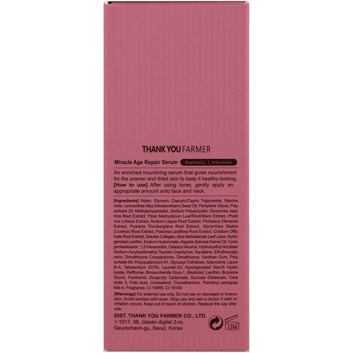 tinh chất chống lão hóa Thank You Farmer micracle age repair serum