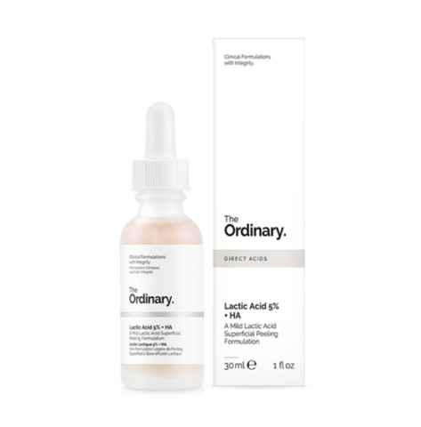 Tinh chất tẩy tế bào chết hoá học và cấp nước The Ordinary Lactic Acid 5% 10% + HA 2% 30ml