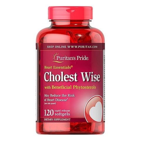 Viên Uống Cải Thiện Mỡ Máu, Tim Mạch, Tiểu Đường Heart Essentials™ Cholest Wise with Plant Sterols Puritan's Pride