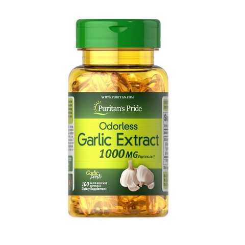 Viên uống tinh dầu tỏi không mùi Orderless Garlic Oil 1000mg Puritan’s Pride