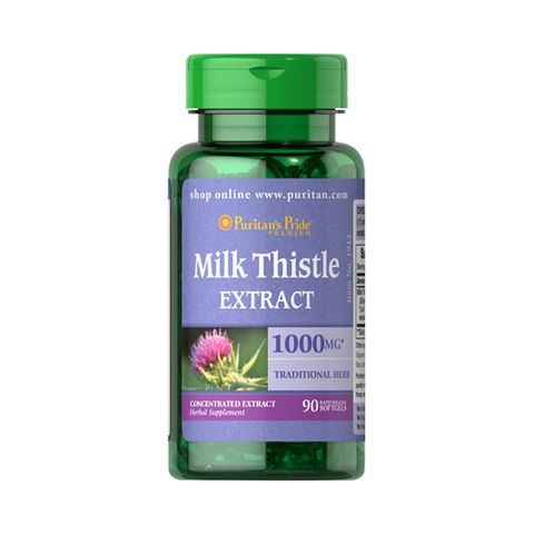 Viên Uống Bổ Gan Milk Thistle 4:1 Extract 1000 mg (Silymarin) Puritan's Pride 90 Viên