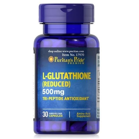Viên uống trắng da của Mỹ, tăng cường miễn dịch Puritan's Pride Premium L-Glutathione 500mg 30 viên