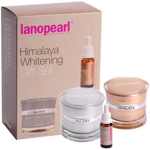 Bộ sản phẩm trị nám và làm trắng da của Úc Lanopearl Himalaya Whitening Gift Set