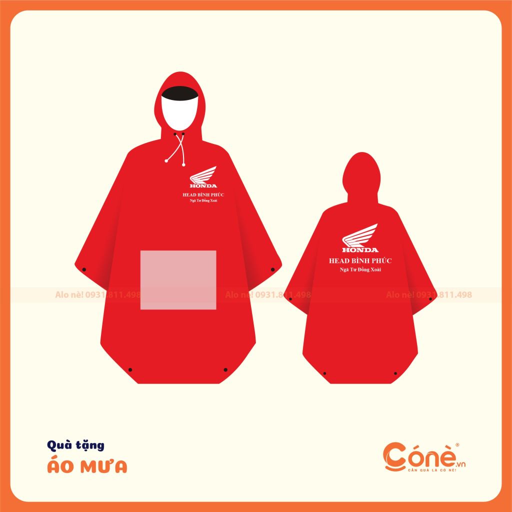 [AM003] Quà Tặng Áo Mưa Độc Đáo In Logo