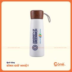 [BGN005] Bình Giữ Nhiệt Toả Sáng - Bình Giữ Nhiệt Nắp Gỗ In Logo