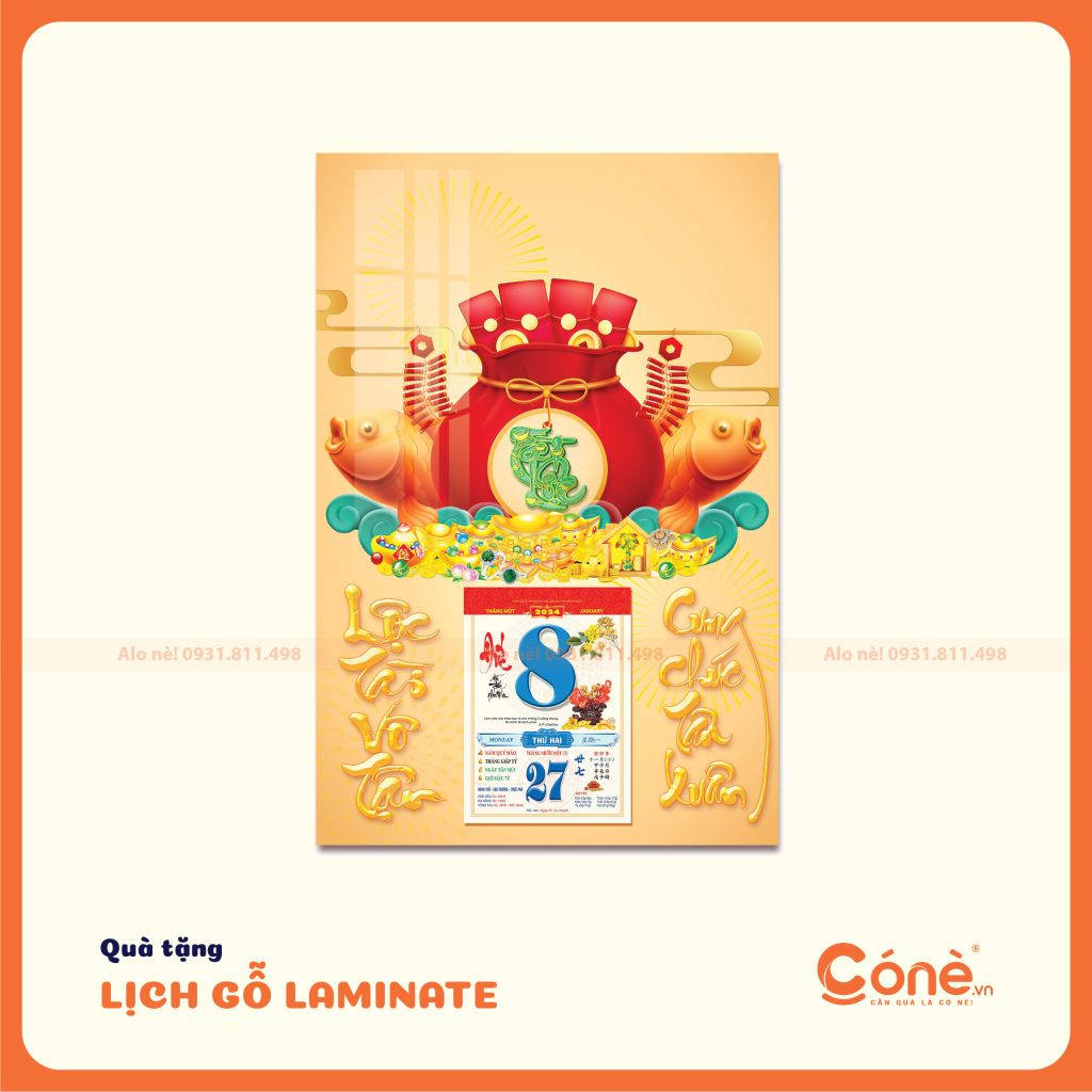 [004] Lịch Gỗ Laminate