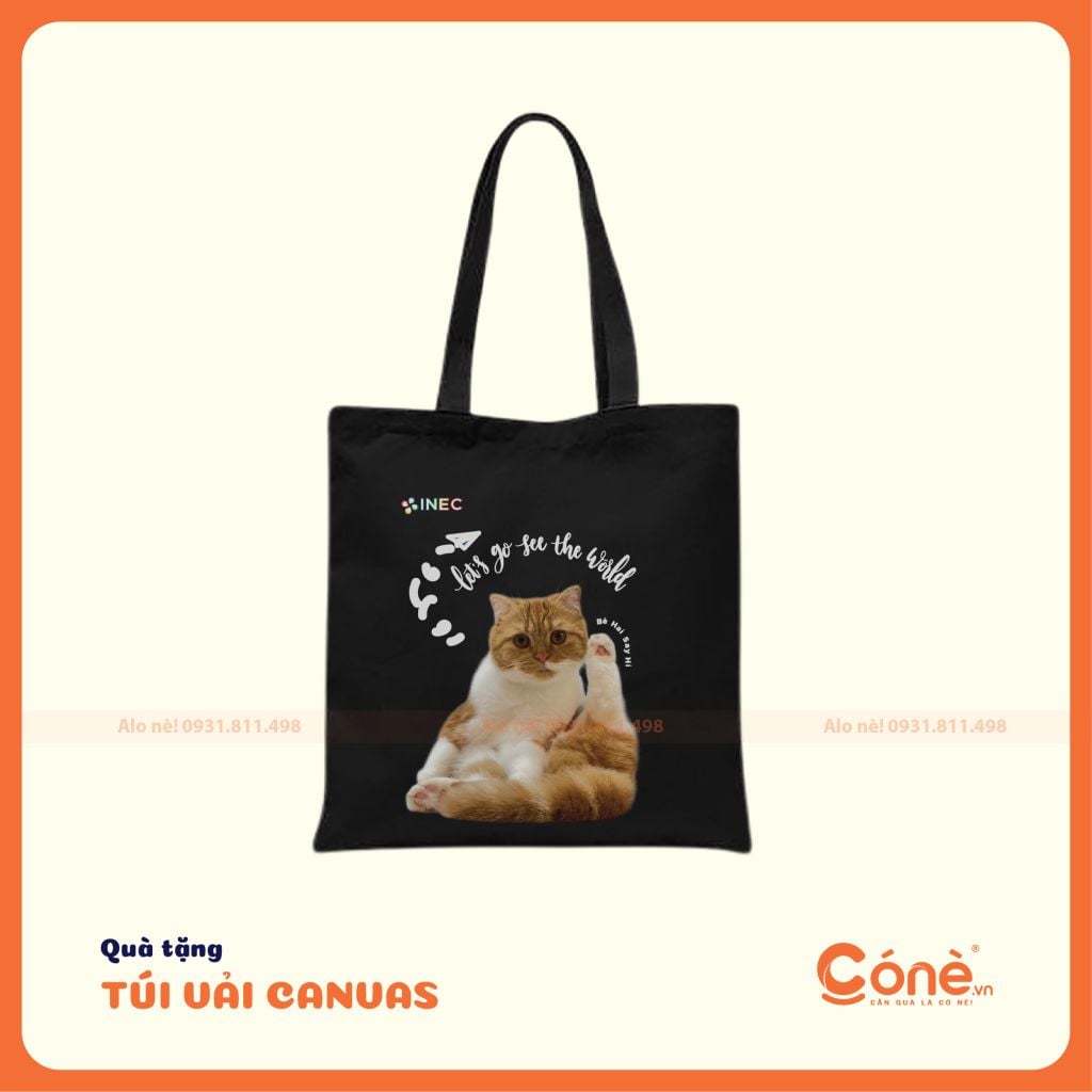 [TV005] Túi Vải Signature | Túi Vải Polyester In Logo