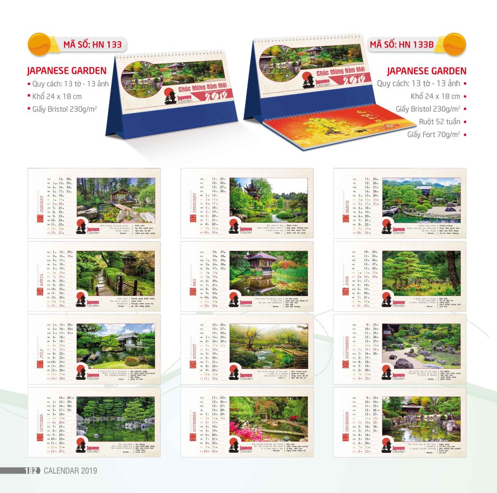 In lịch để bàn lò xo theo yêu cầu làm quà tặng cho doanh nghiệp 5