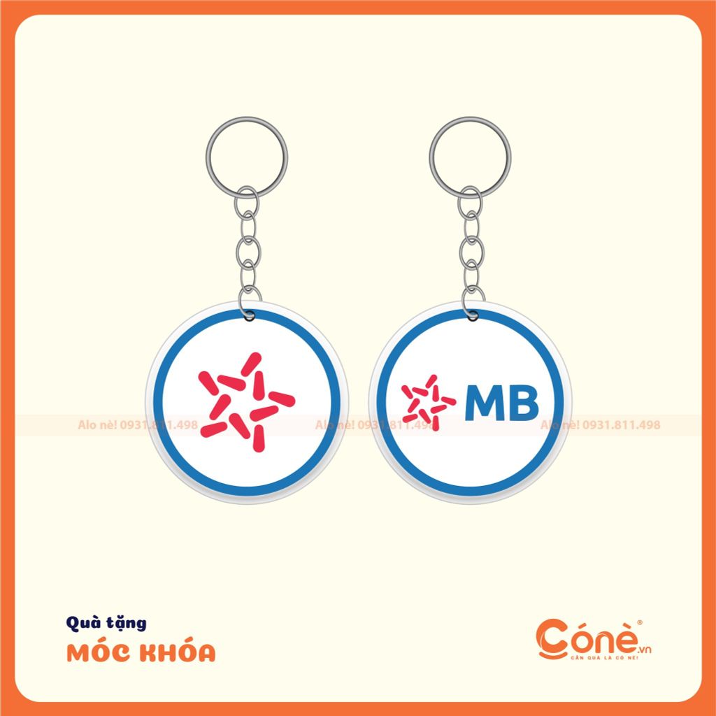 [MKQT003] Móc Chìa Khoá Quà Tặng In Hình Theo Yêu Cầu